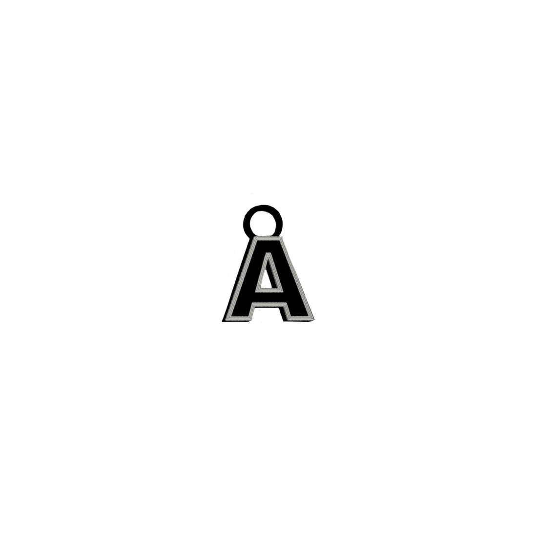DIJE LETRA - NEGRO + BLANCO