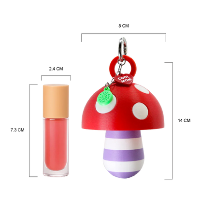 LIPSTICK CASE HONGO RAYAS LILA/BLANCO