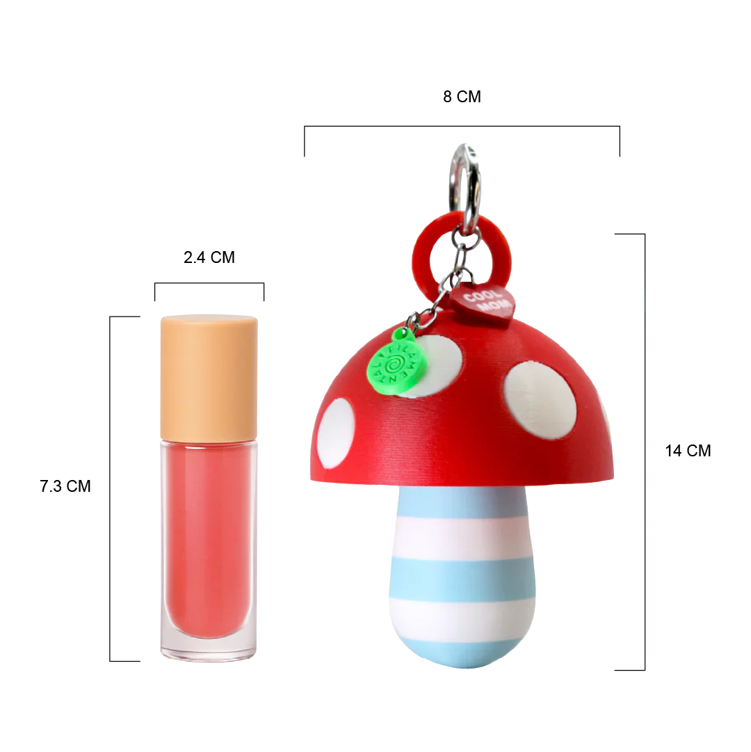 LIPSTICK CASE HONGO RAYAS CELESTE/BLANCO