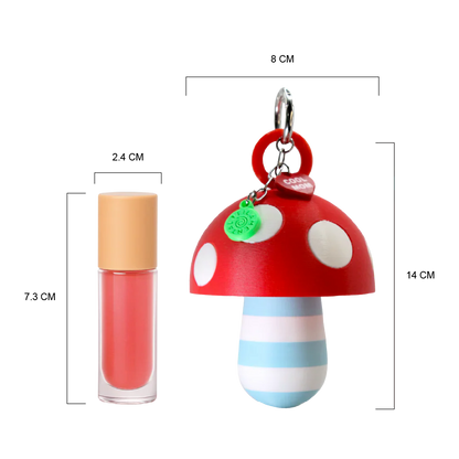 LIPSTICK CASE HONGO RAYAS CELESTE/BLANCO