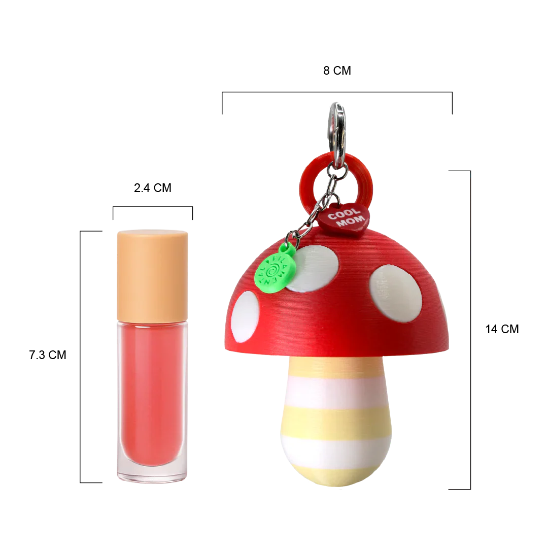 LIPSTICK CASE HONGO RAYAS VAINILLA/BLANCO