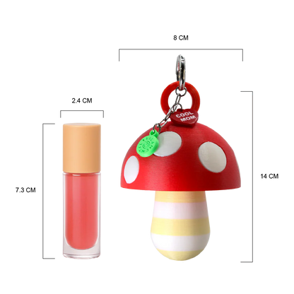 LIPSTICK CASE HONGO RAYAS VAINILLA/BLANCO