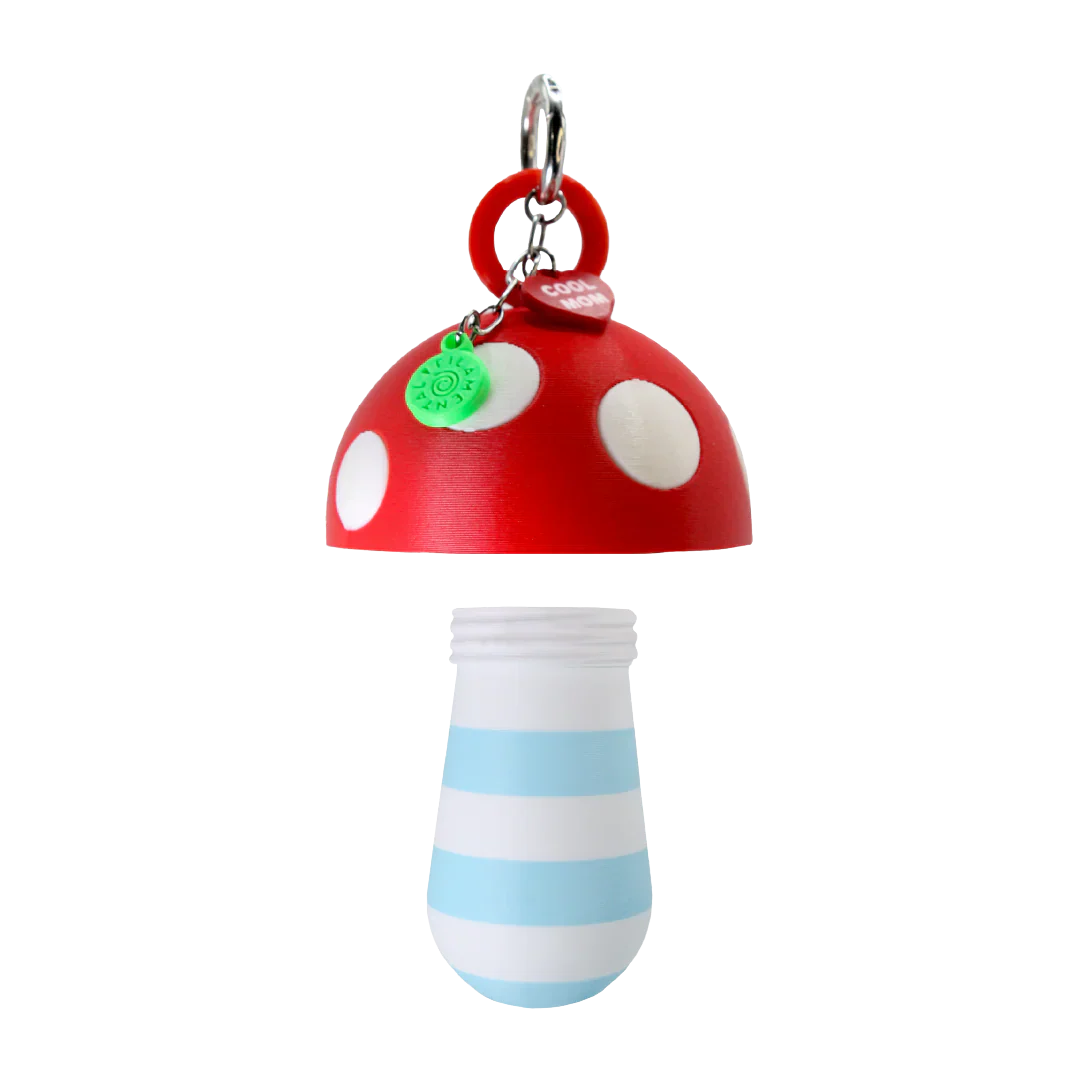 LIPSTICK CASE HONGO RAYAS CELESTE/BLANCO