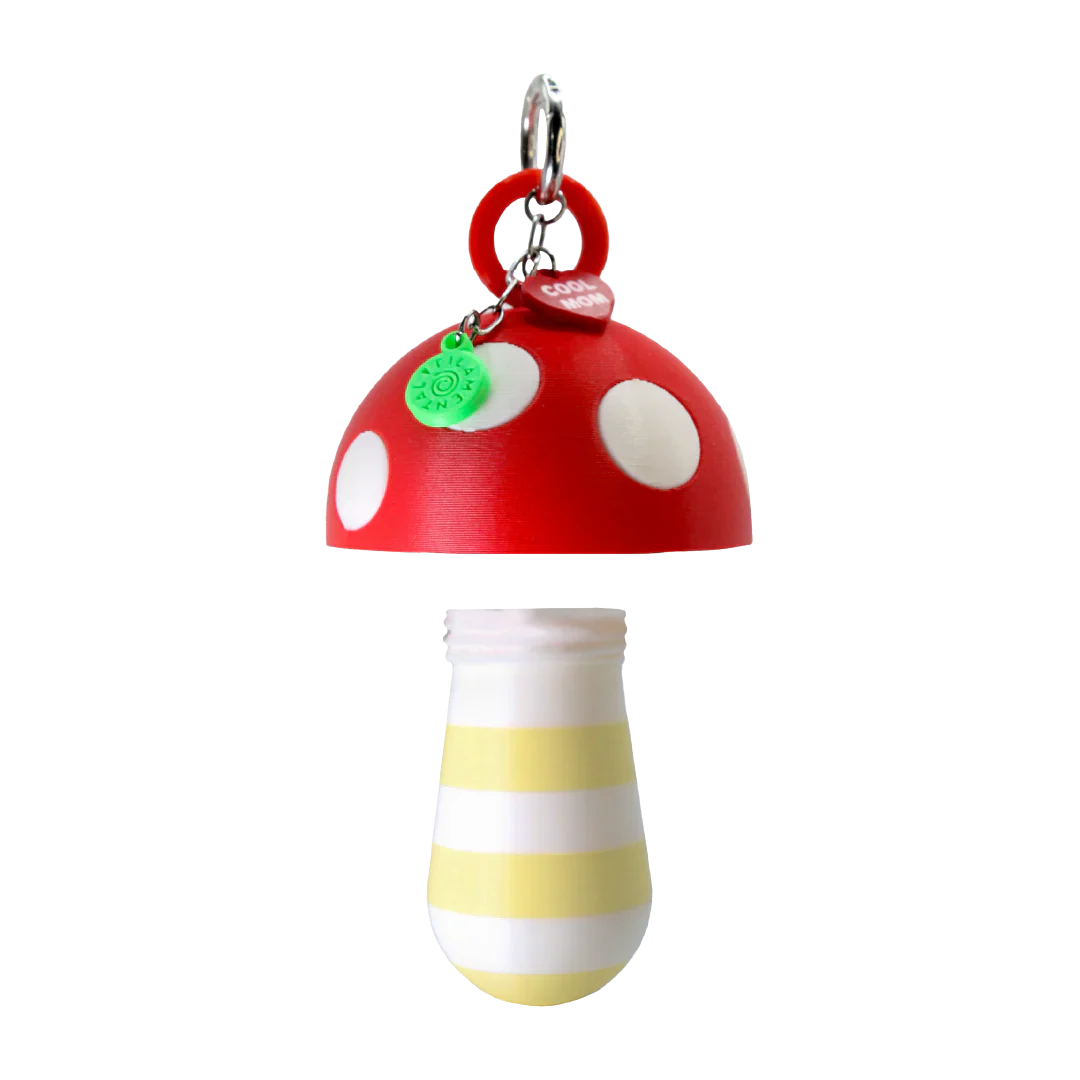 LIPSTICK CASE HONGO RAYAS VAINILLA/BLANCO