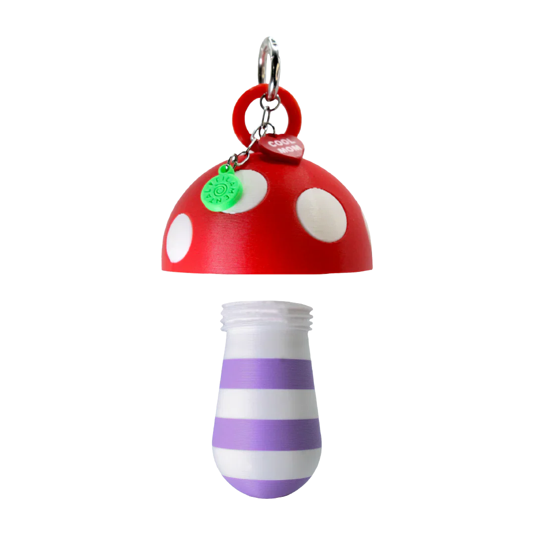 LIPSTICK CASE HONGO RAYAS LILA/BLANCO