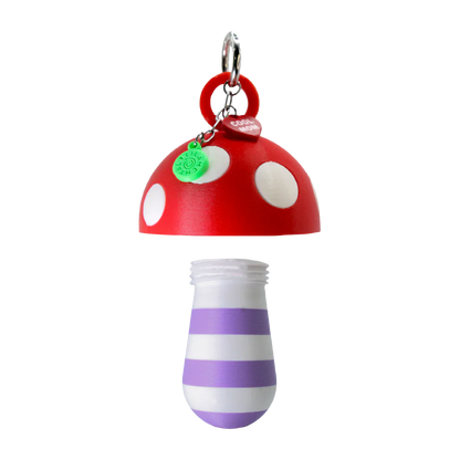 LIPSTICK CASE HONGO RAYAS LILA/BLANCO