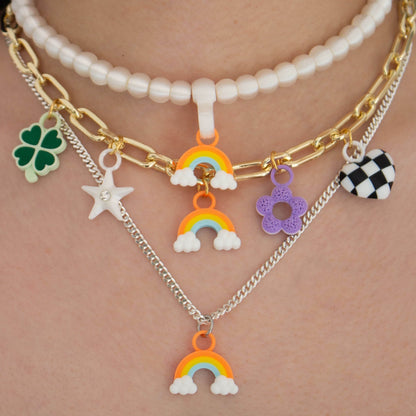 COLLAR CON DIJES DE ARCOÍRIS