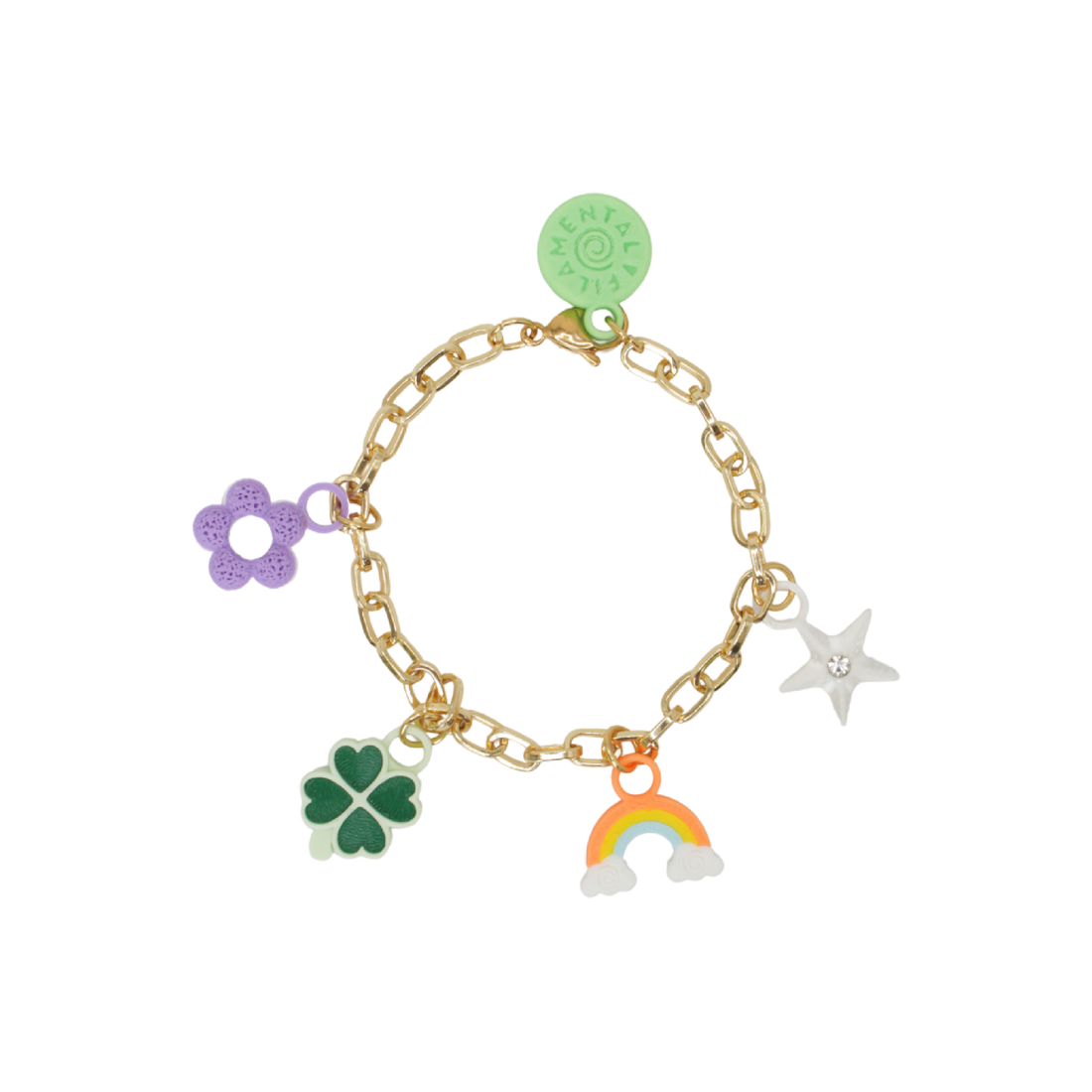 BRAZALETE CON DIJES ARCOÍRIS