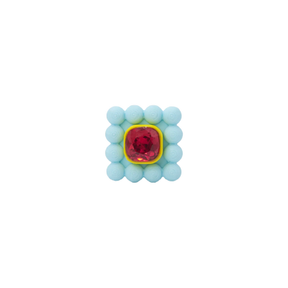 EARCUFF CRYSTAL SQUARE PEARL