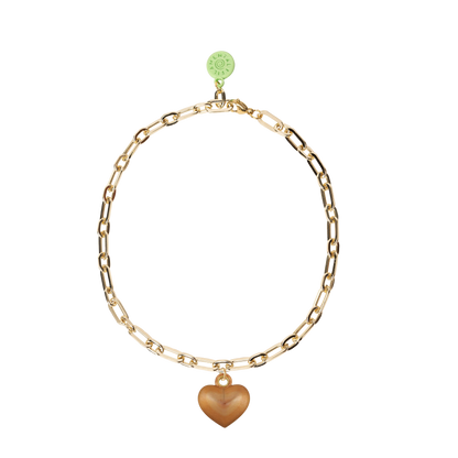 COLLAR CON CADENA DORADA Y RELICARIO