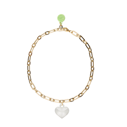 COLLAR CON CADENA DORADA Y RELICARIO