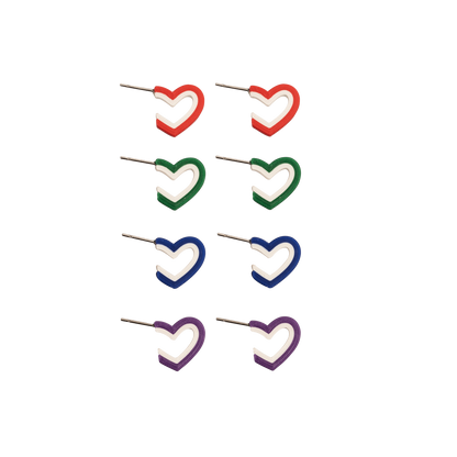 ARETES DE CORAZÓN BABY SET X4