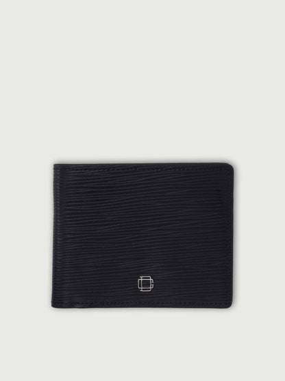 CARTERA DE CUERO ICON NEGRO PARA 8 TARJETAS