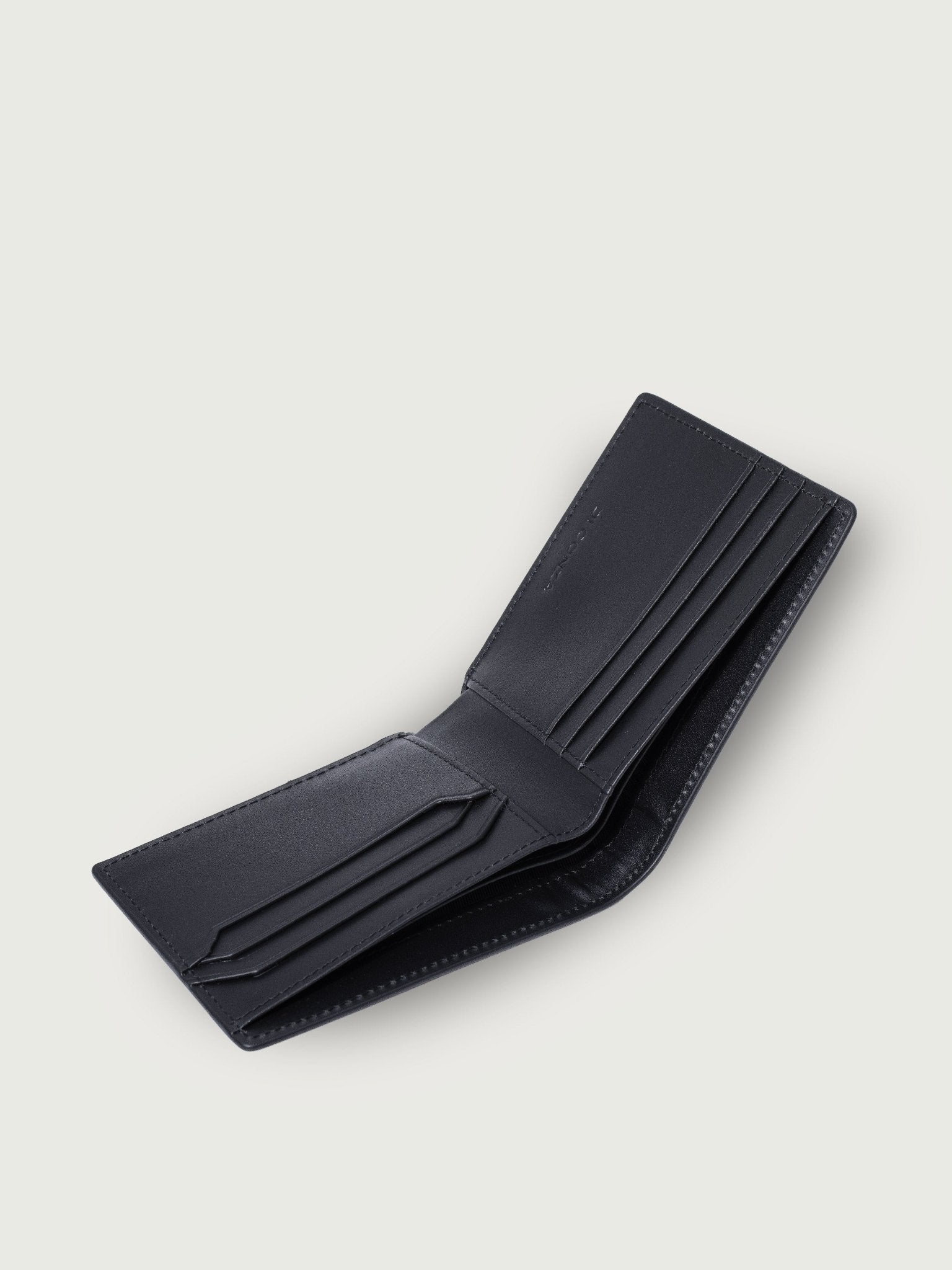CARTERA DE CUERO ICON NEGRO PARA 8 TARJETAS