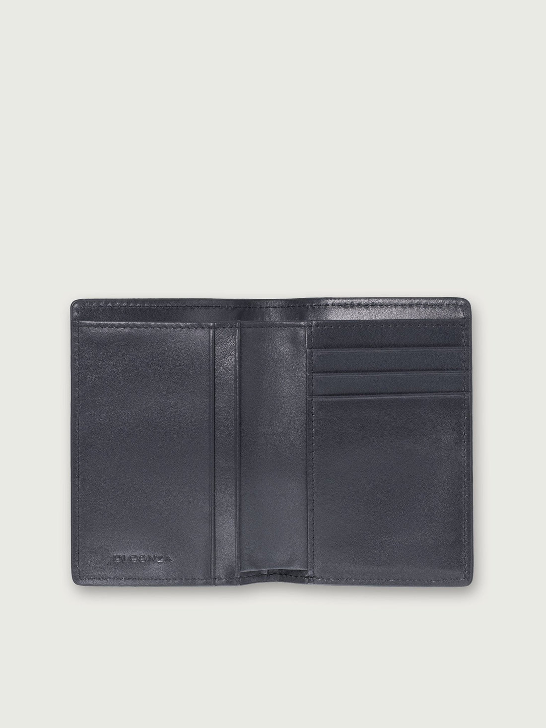 CARTERA VERTICAL DE CUERO NEGRO UNISEX
