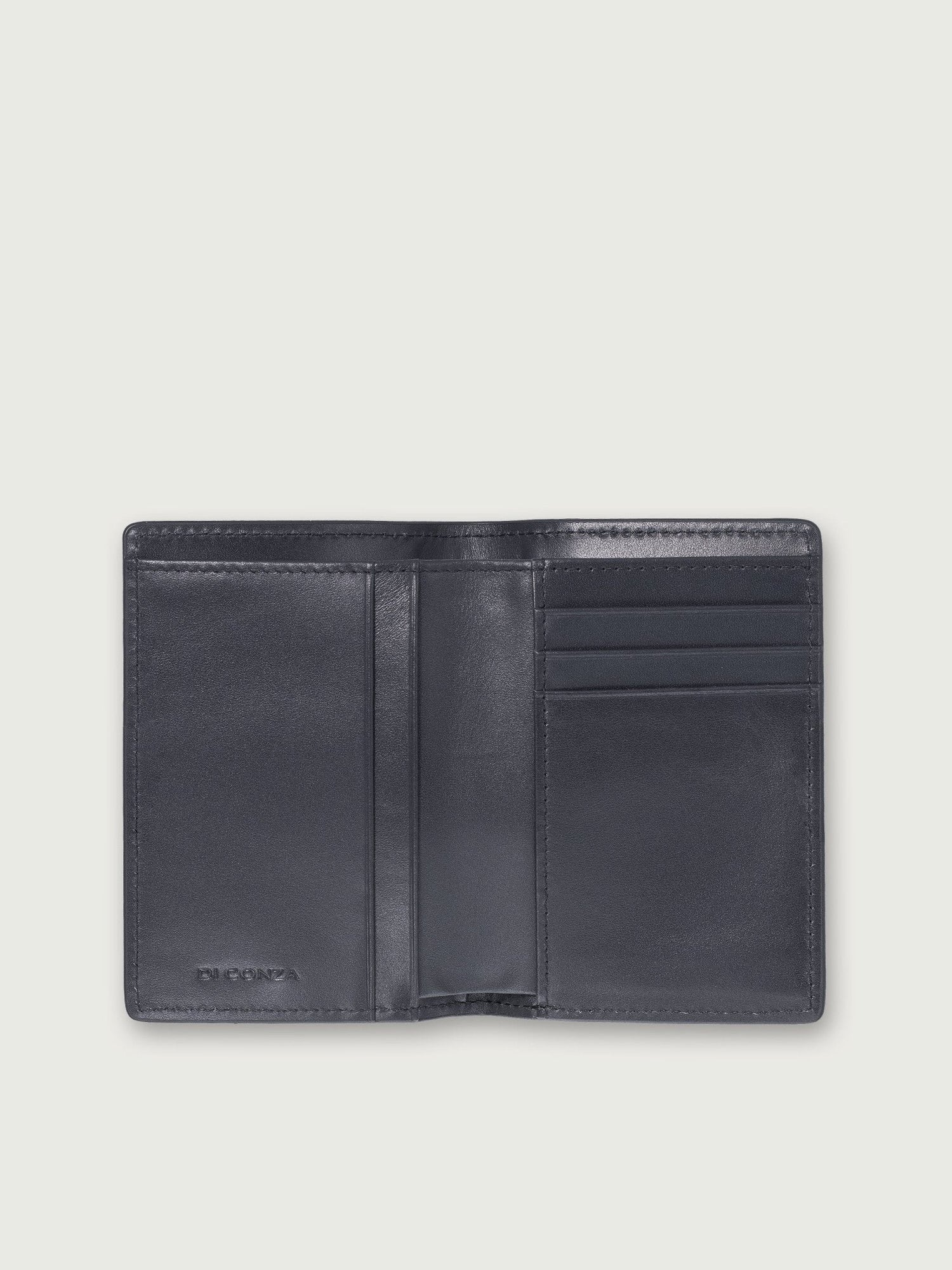 CARTERA VERTICAL DE CUERO NEGRO UNISEX