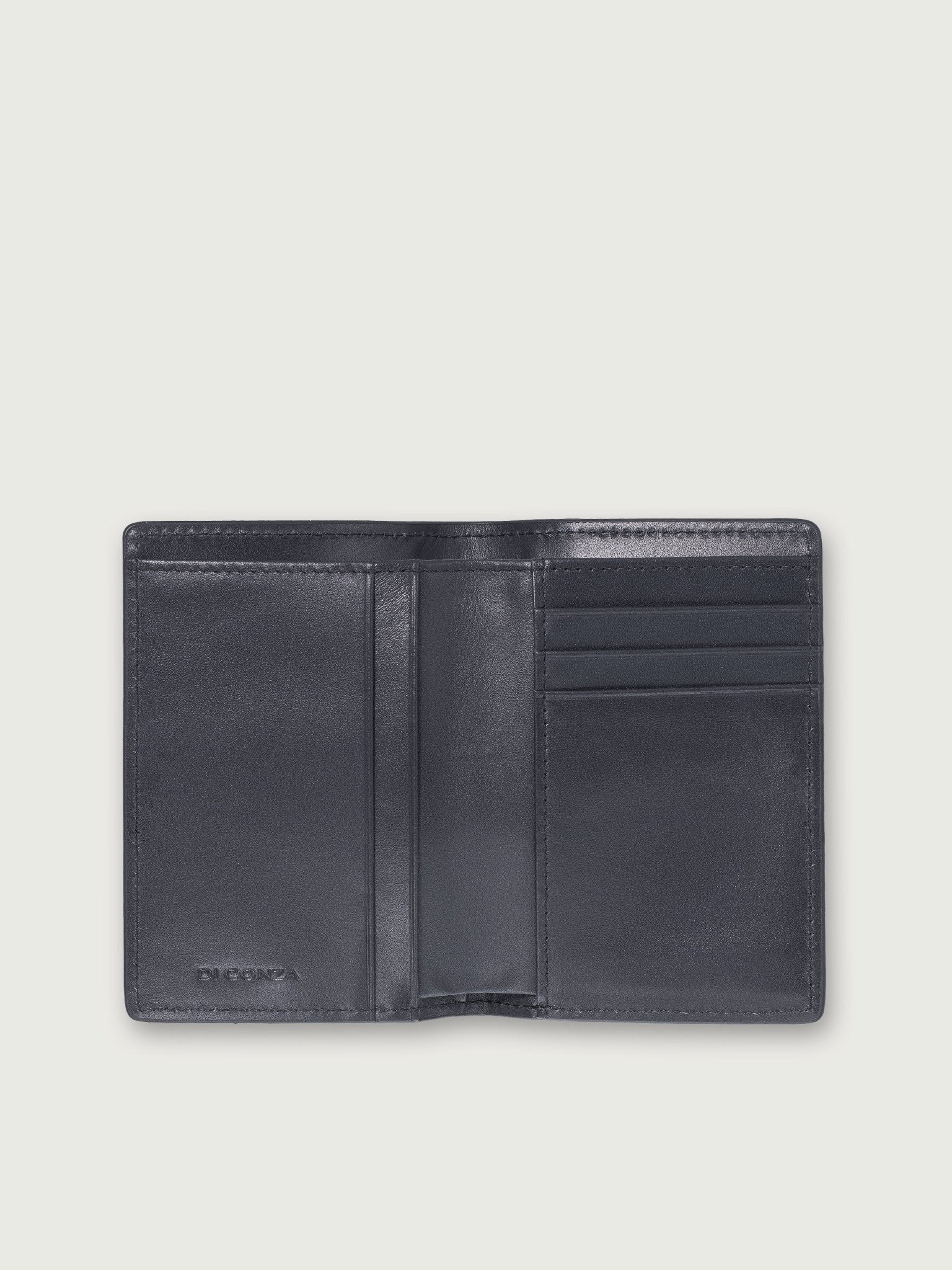CARTERA VERTICAL DE CUERO NEGRO UNISEX