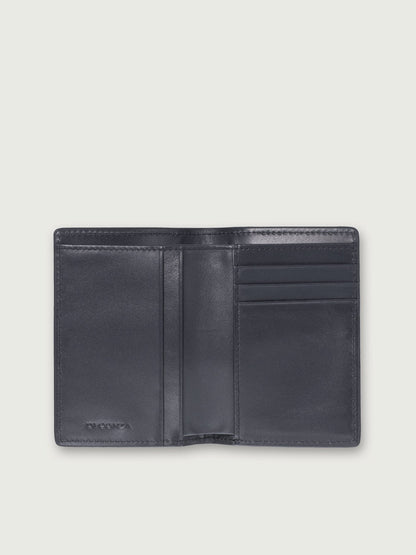 CARTERA VERTICAL DE CUERO NEGRO UNISEX