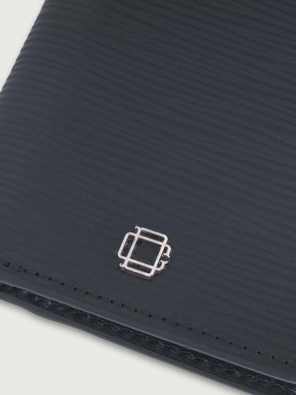 CARTERA VERTICAL DE CUERO NEGRO UNISEX