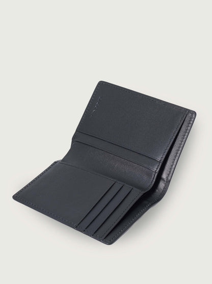 CARTERA VERTICAL DE CUERO NEGRO UNISEX
