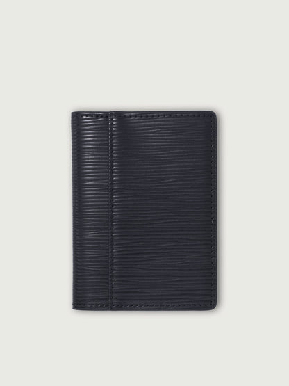 CARTERA VERTICAL DE CUERO NEGRO UNISEX