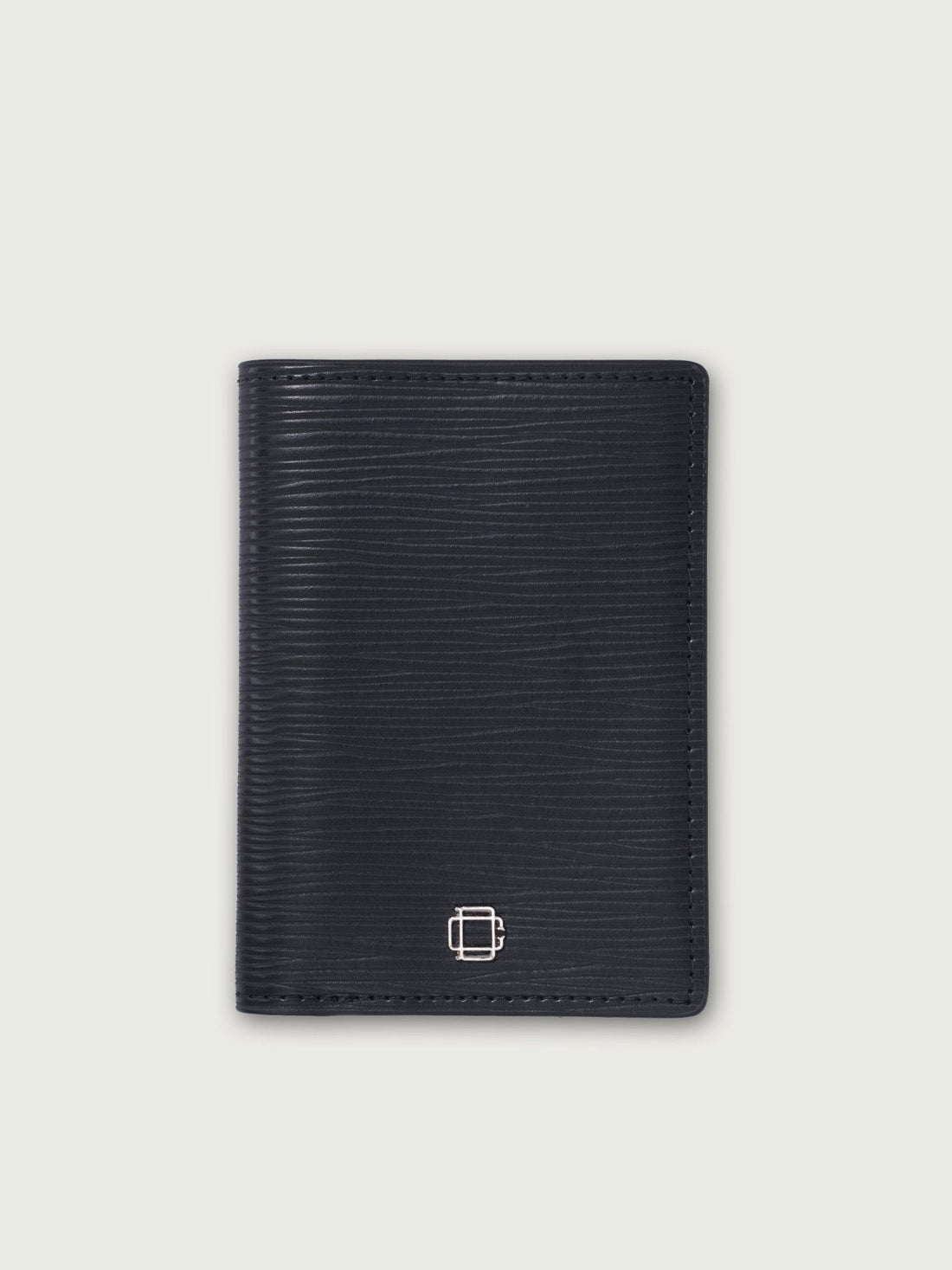 CARTERA VERTICAL DE CUERO NEGRO UNISEX