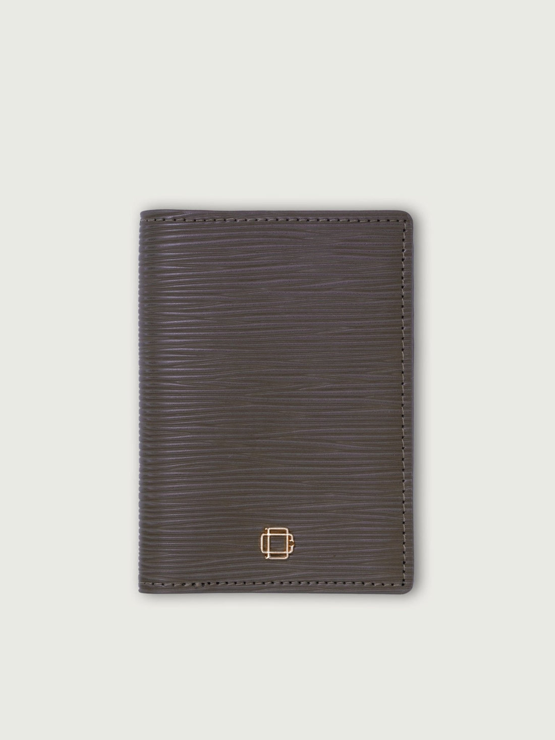CARTERA VERTICAL DE CUERO OLIVO UNISEX