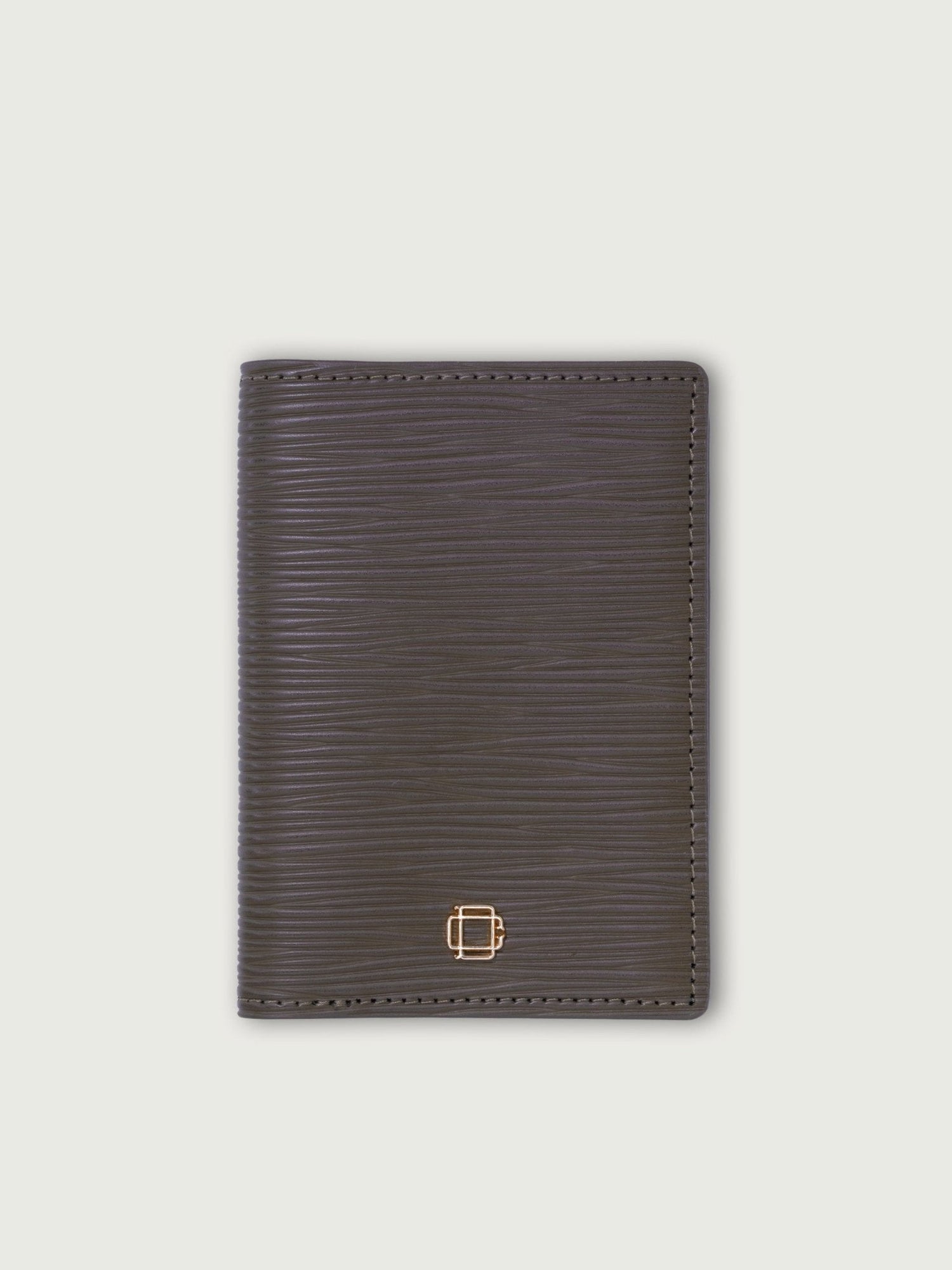 CARTERA VERTICAL DE CUERO OLIVO UNISEX