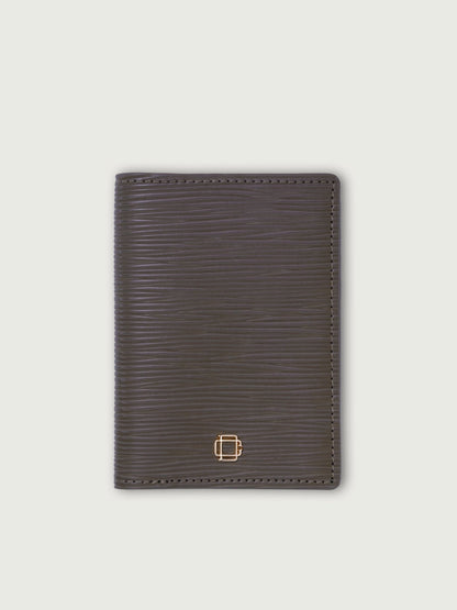 CARTERA VERTICAL DE CUERO OLIVO UNISEX