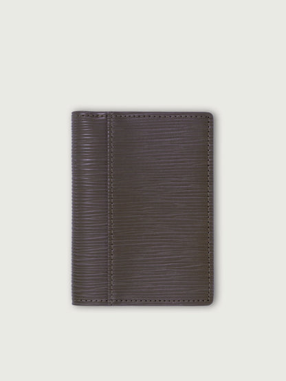 CARTERA VERTICAL DE CUERO OLIVO UNISEX
