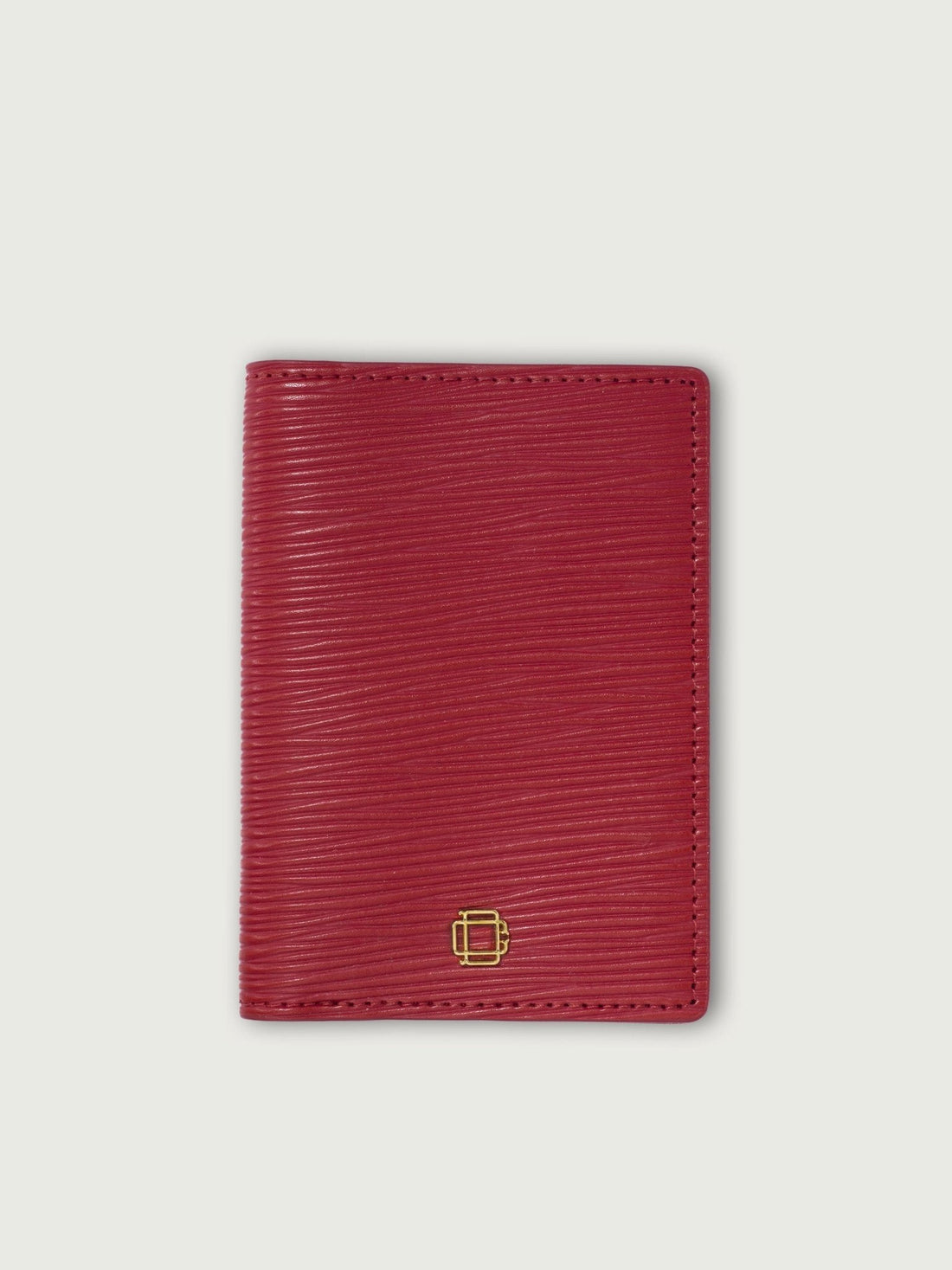 CARTERA VERTICAL DE CUERO ROJO UNISEX