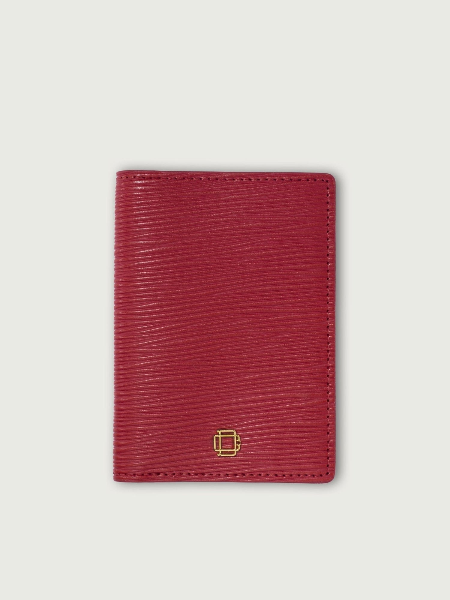 CARTERA VERTICAL DE CUERO ROJO UNISEX