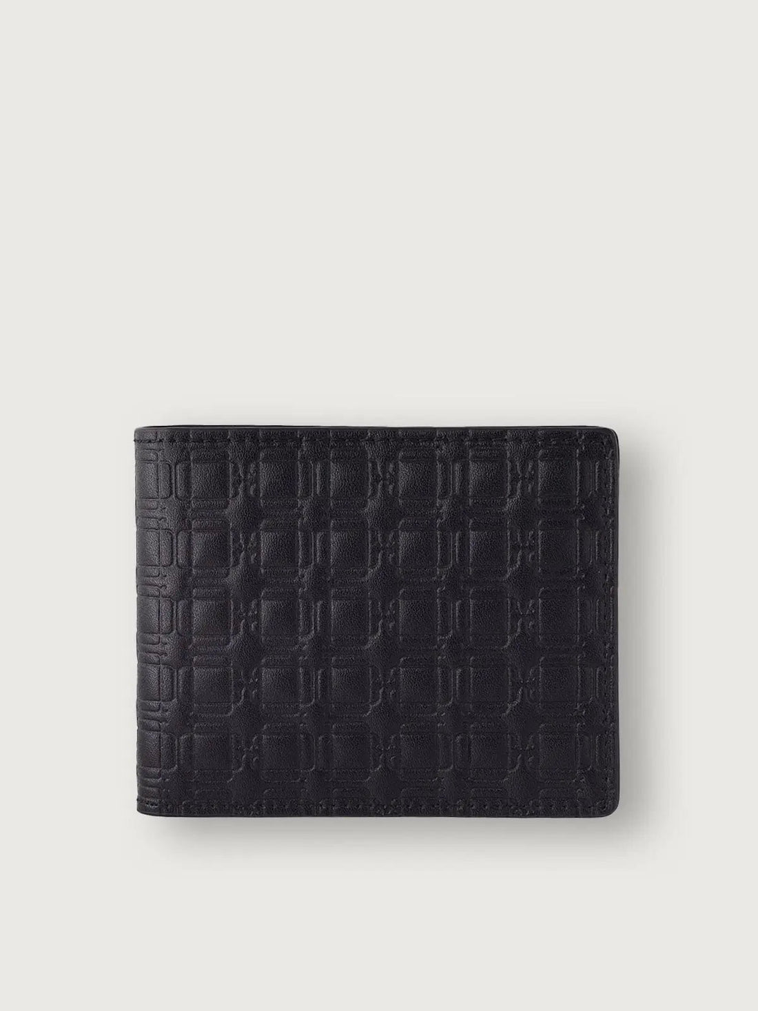 CARTERA MONOGRAMA NEGRO PARA 8 TARJETAS