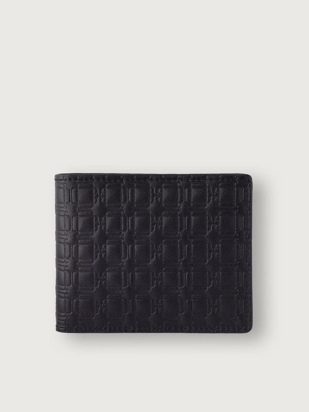 CARTERA MONOGRAMA NEGRO PARA 8 TARJETAS