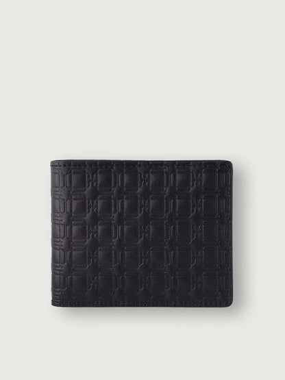 CARTERA MONOGRAMA NEGRO PARA 8 TARJETAS