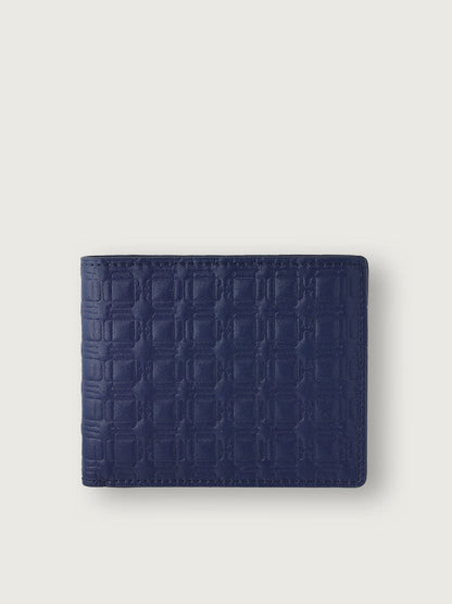 CARTERA MONOGRAMA AZUL PARA 8 TARJETAS
