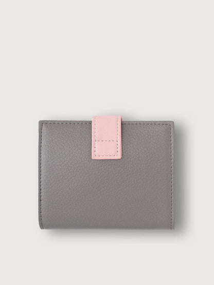 CARTERA CON MONEDERO BICOLOR GRIS OSCURO