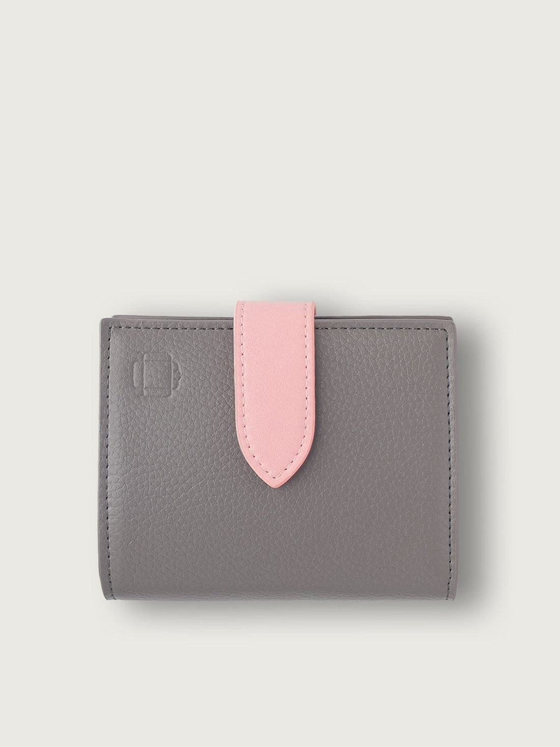 CARTERA CON MONEDERO BICOLOR GRIS OSCURO
