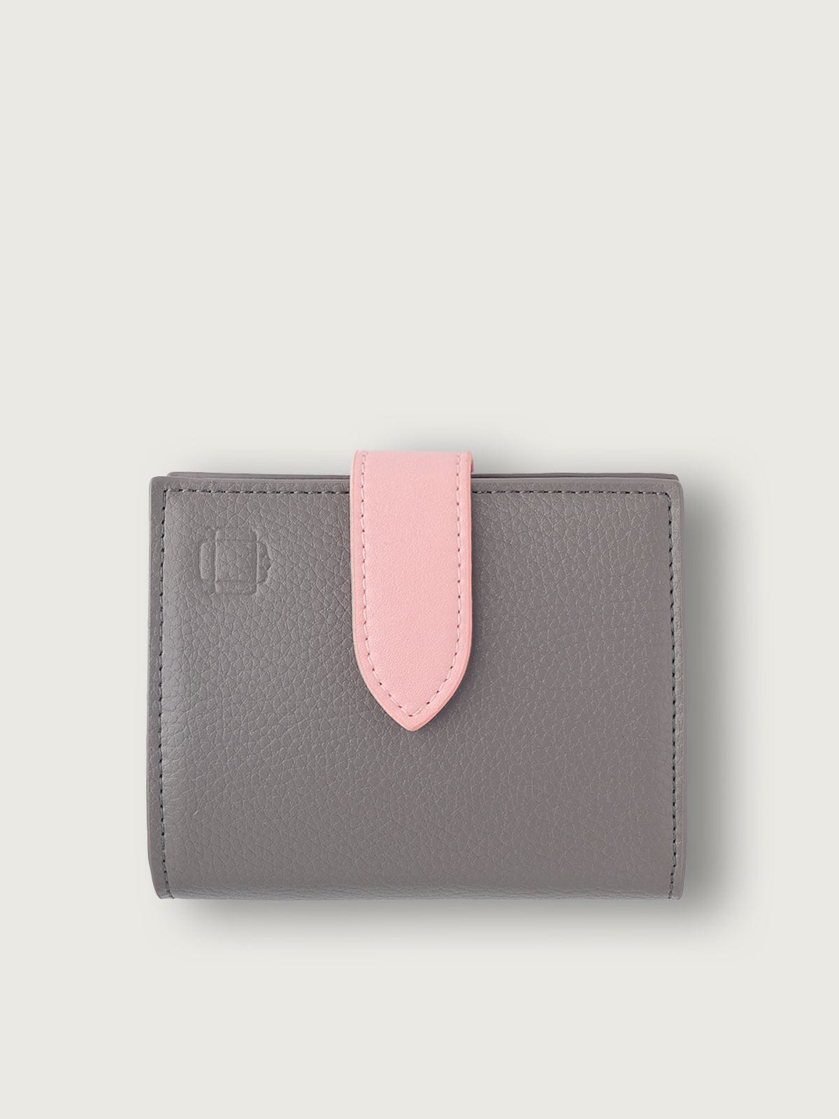 CARTERA CON MONEDERO BICOLOR GRIS OSCURO