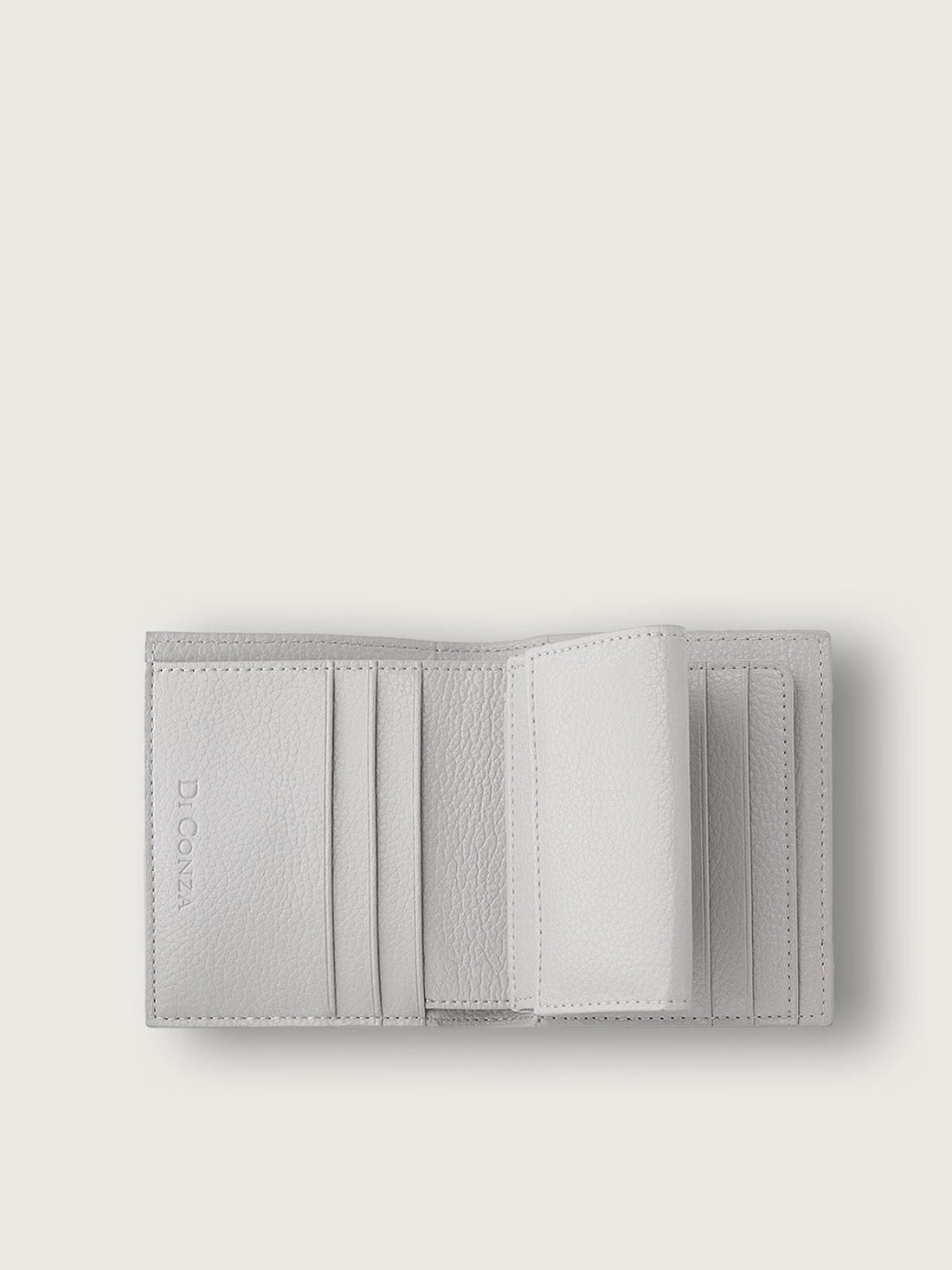 CARTERA CON MONEDERO BICOLOR GRIS CLARO