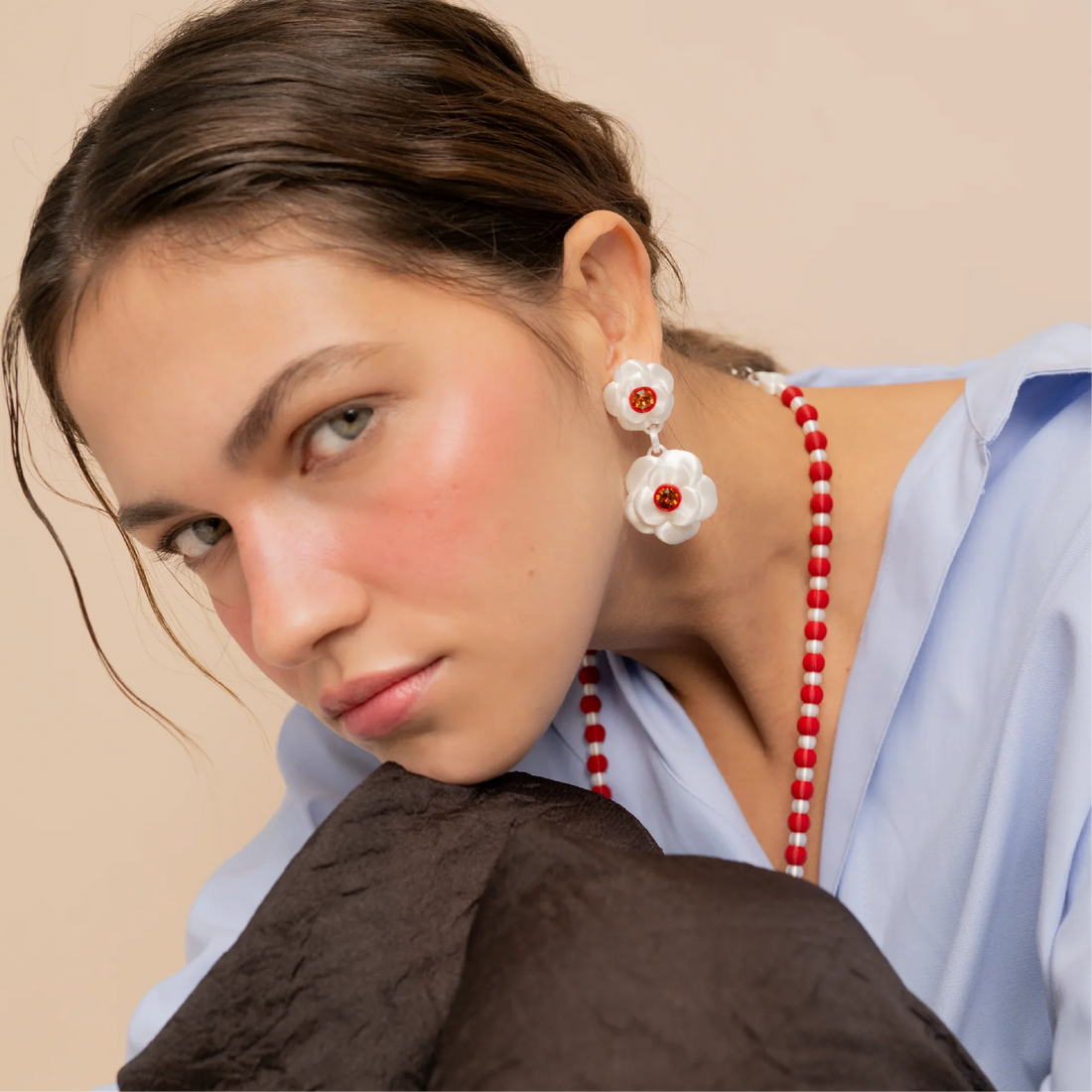 ARETES DOBLE CAMELIA