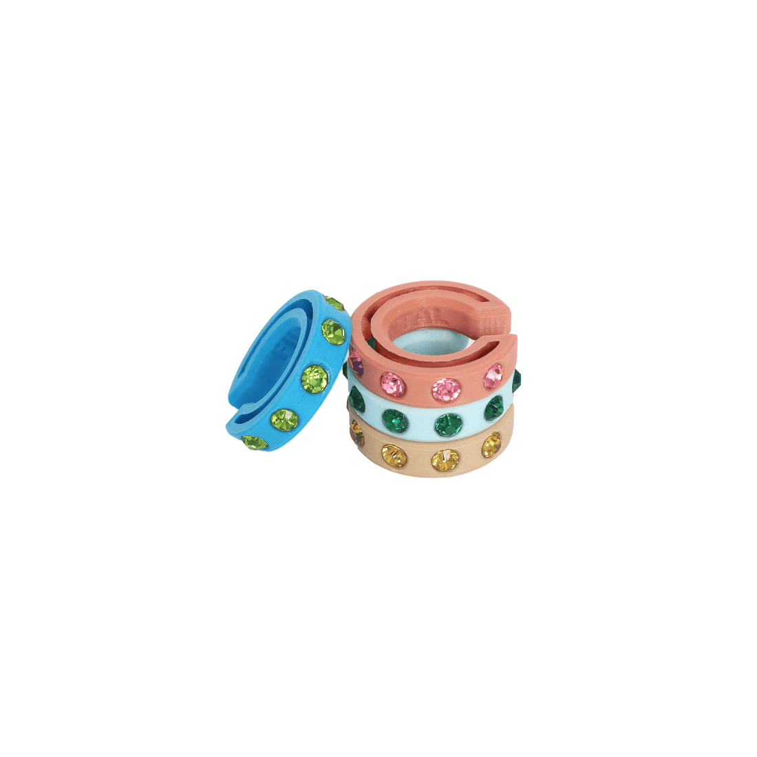 EAR CUFFS CON CRISTALES SET X3