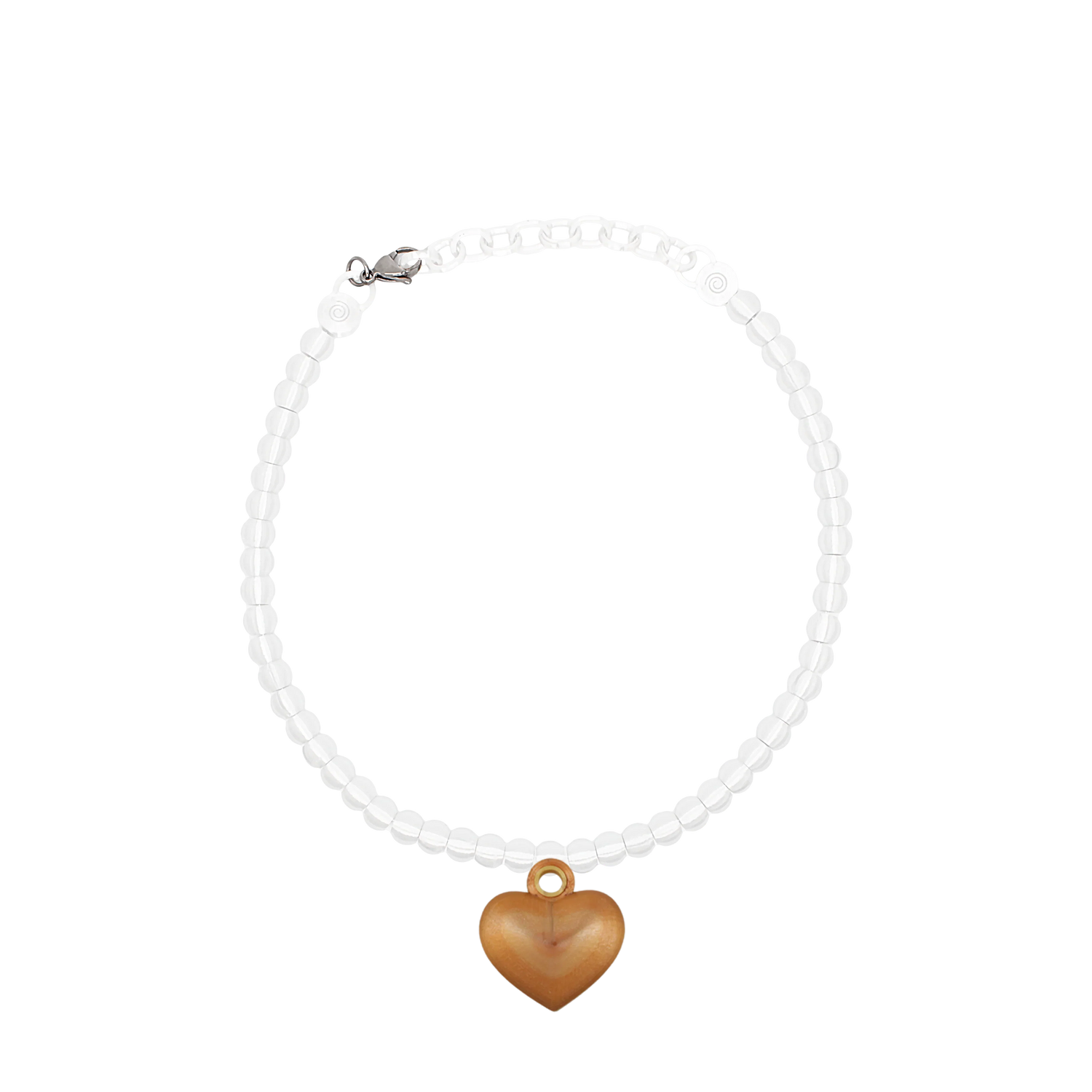 COLLAR CON CADENA DE PERLAS Y DIJE DE RELICARIO