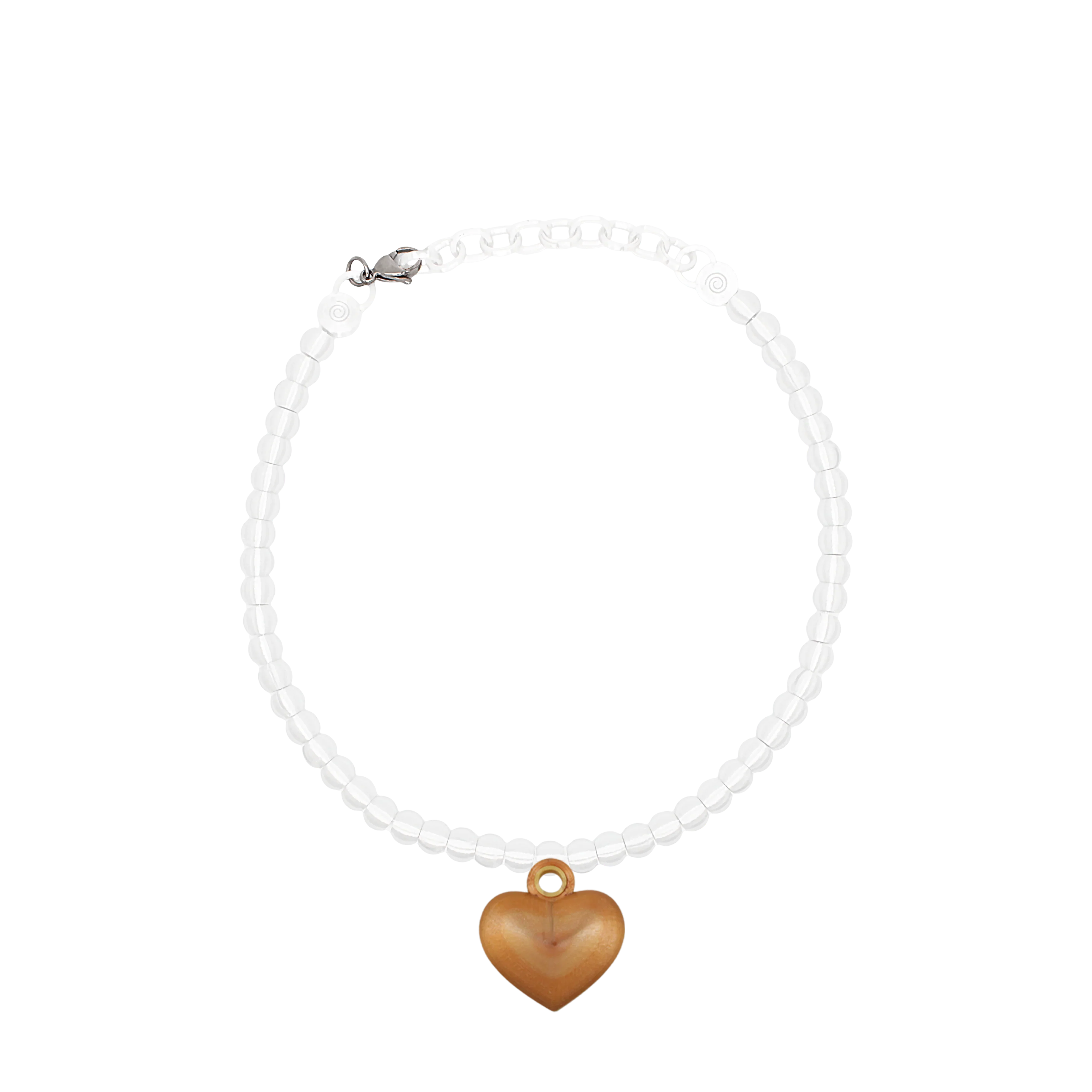 COLLAR CON CADENA DE PERLAS Y DIJE DE RELICARIO