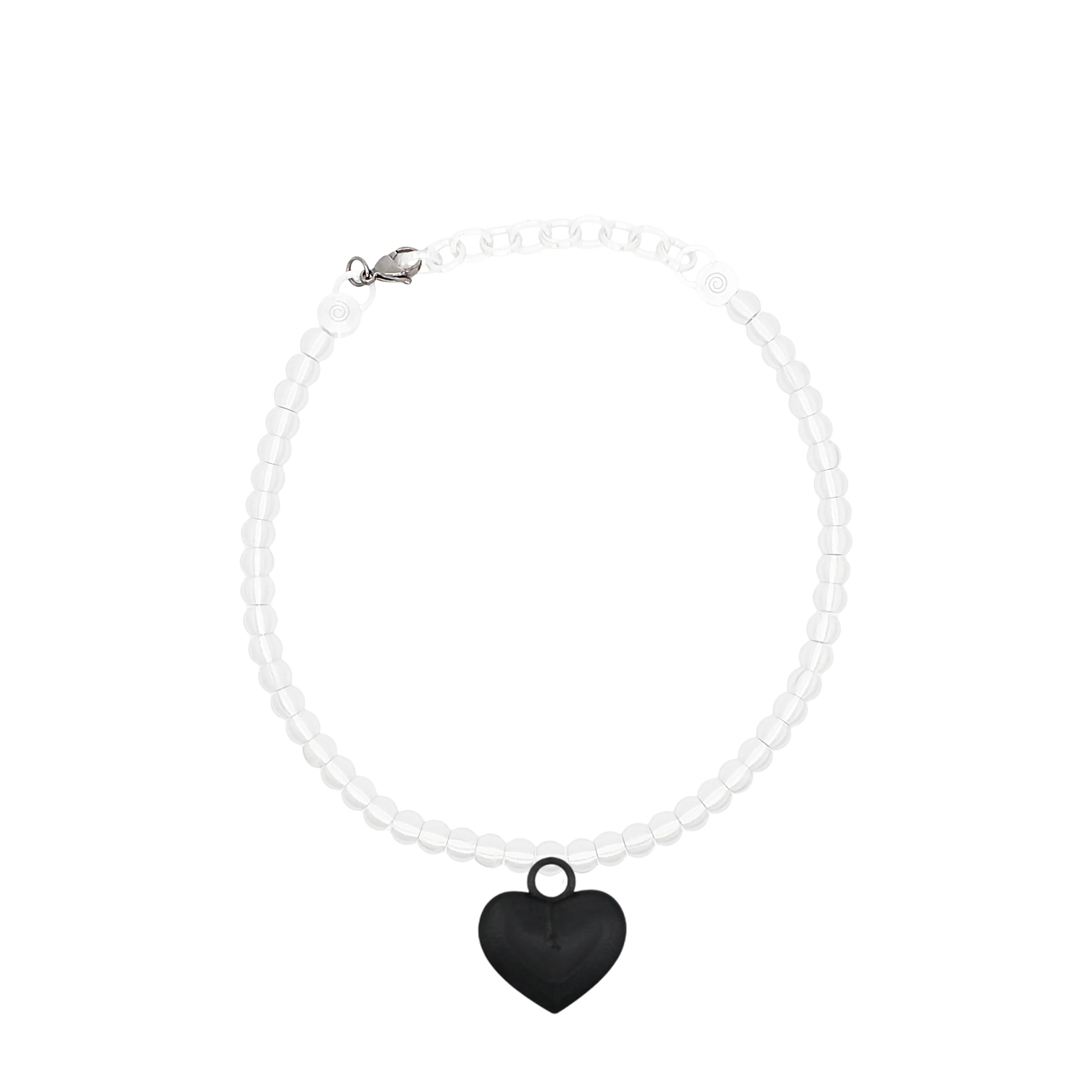 COLLAR CON CADENA DE PERLAS Y DIJE DE RELICARIO