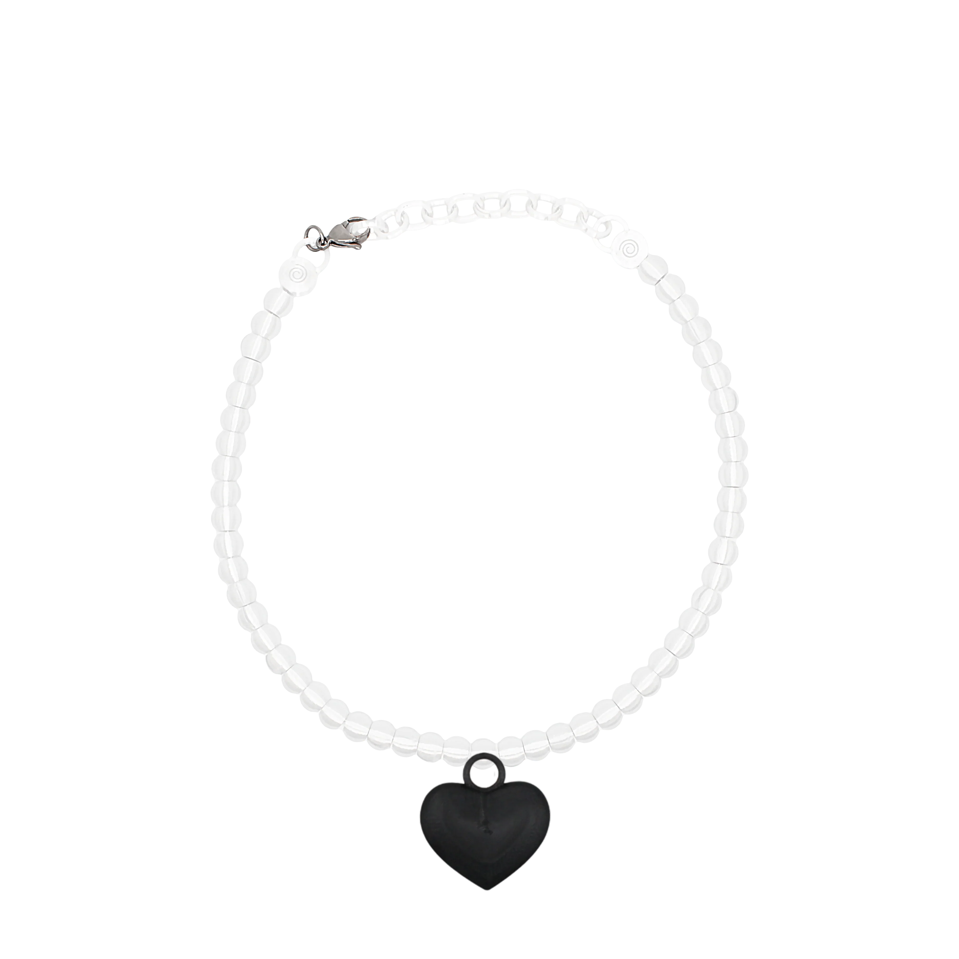 COLLAR CON CADENA DE PERLAS Y DIJE DE RELICARIO