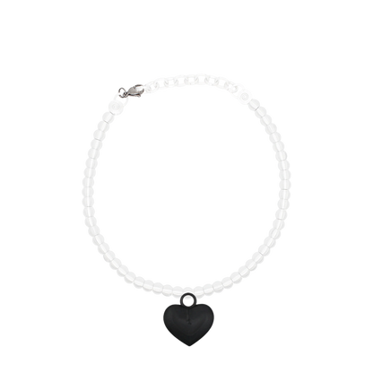 COLLAR CON CADENA DE PERLAS Y DIJE DE RELICARIO