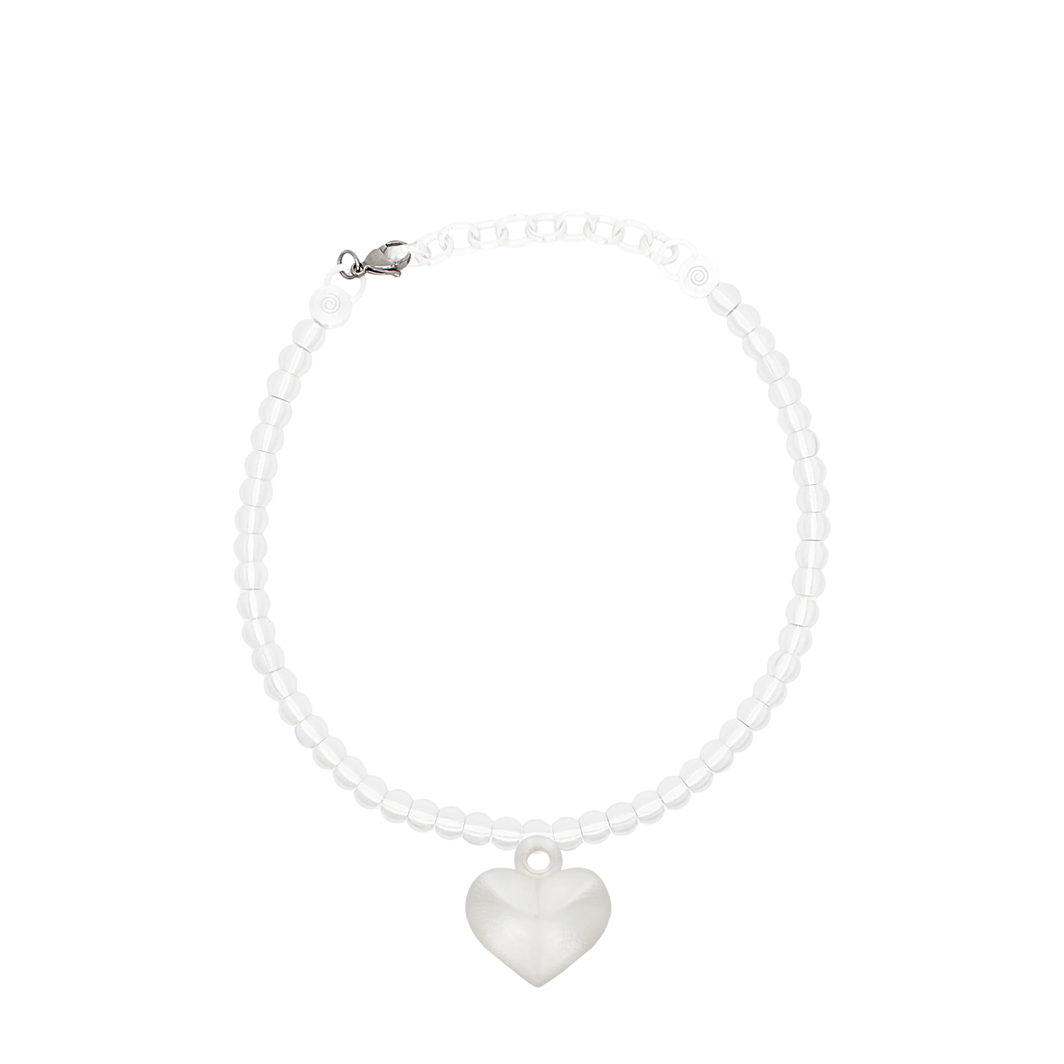 COLLAR CON CADENA DE PERLAS Y DIJE DE RELICARIO