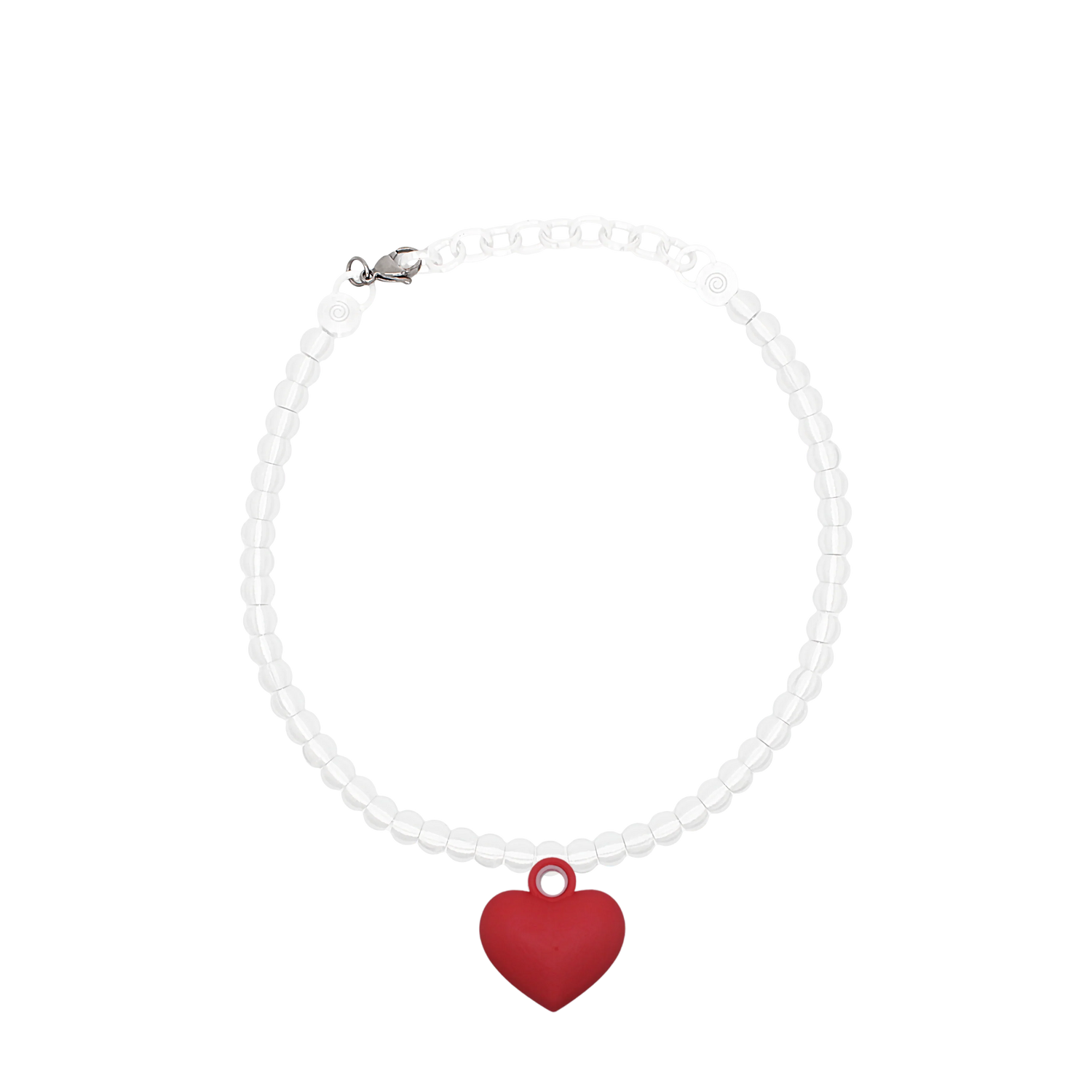 COLLAR CON CADENA DE PERLAS Y DIJE DE RELICARIO
