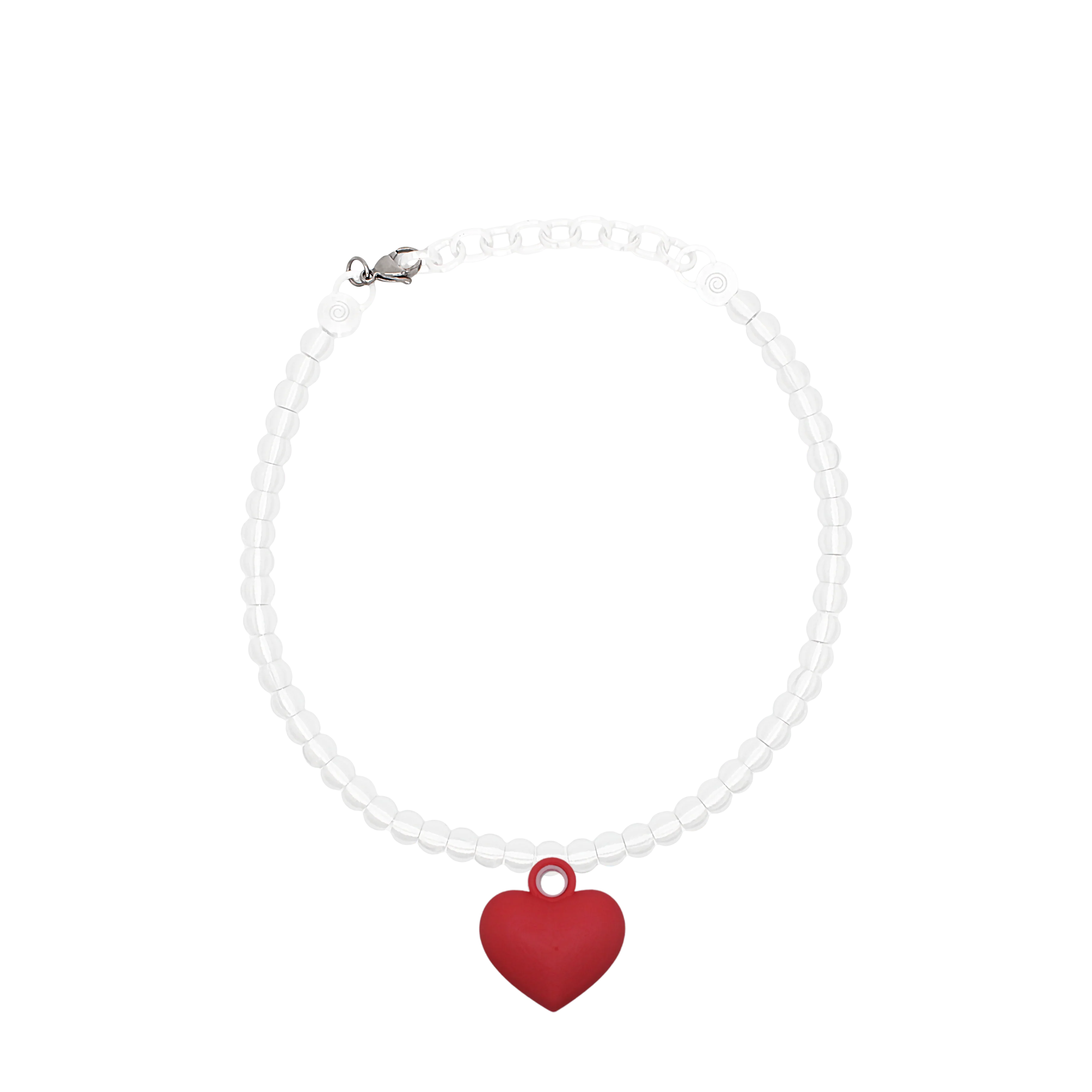 COLLAR CON CADENA DE PERLAS Y DIJE DE RELICARIO